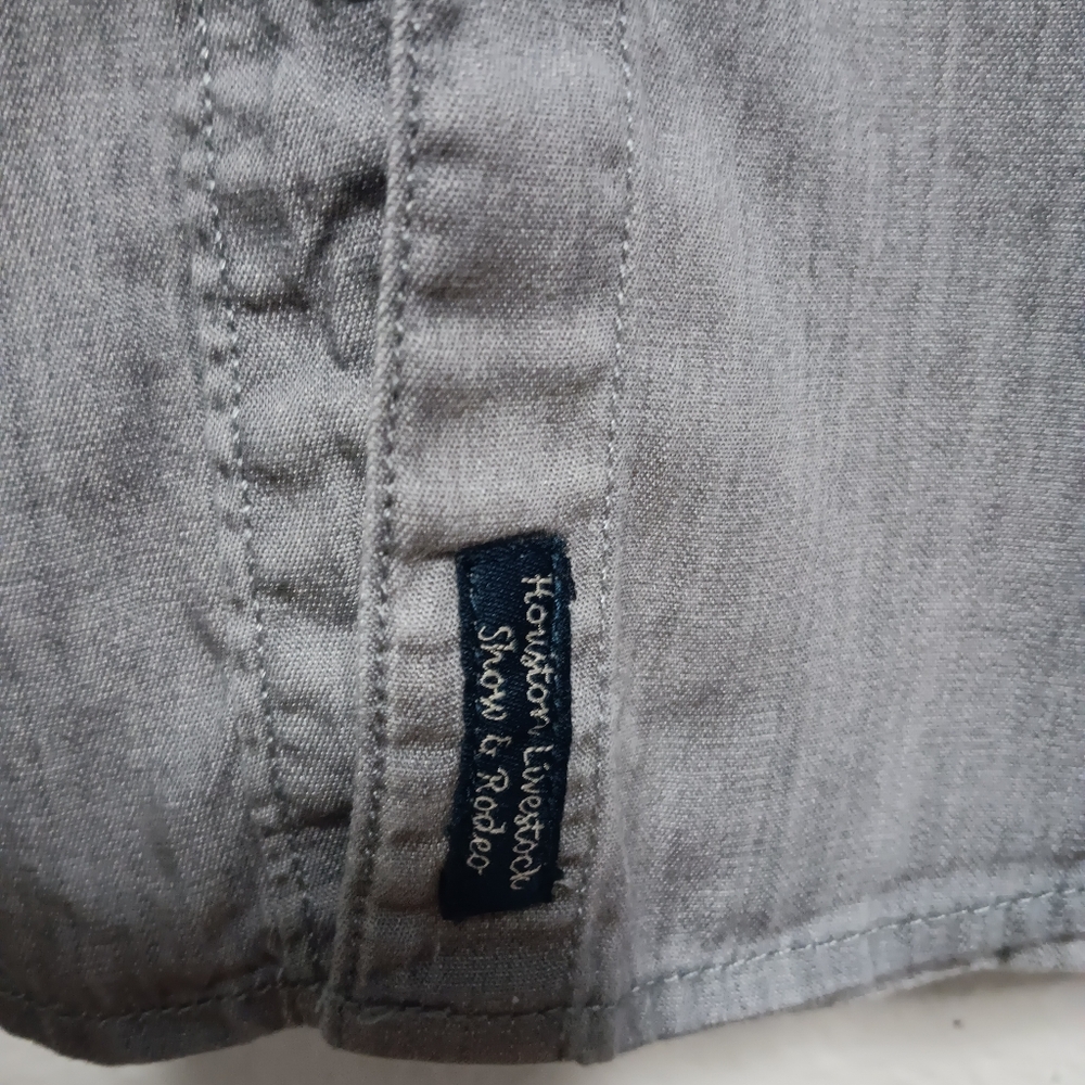 HOUSTON RODEO EDITION MAGELLAN gray Tencel blend shirt, S - Picture 7 of 14